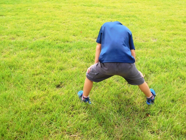 運動をしてぐったりする人